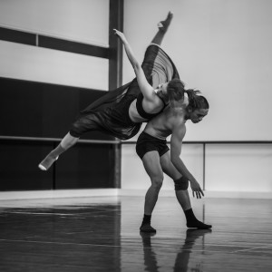 Sydney Dance Company associate dancers Tara Gower and Zachary Lopez in rehearsal for Le Grand Tango. Photo: Peter Greig.